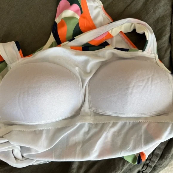 Boden Cross Strap One Piece Swimsuit 12 Retro 70s Floral Print Pool Beach S0215 - Picture 10 of 12